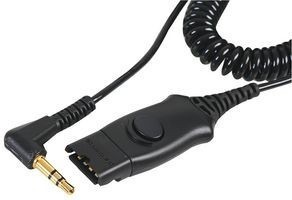 PL-SPCABIPTOUCH 3,5 mm jack-naar-QD-adapterkabel; QD met antwoordoproepknop; voor aansluiting op Alcatel IP Touch 4028/4029/4038/4039/4068, Telekom Octophon Open 140IP/141/150IP/151/160IP.