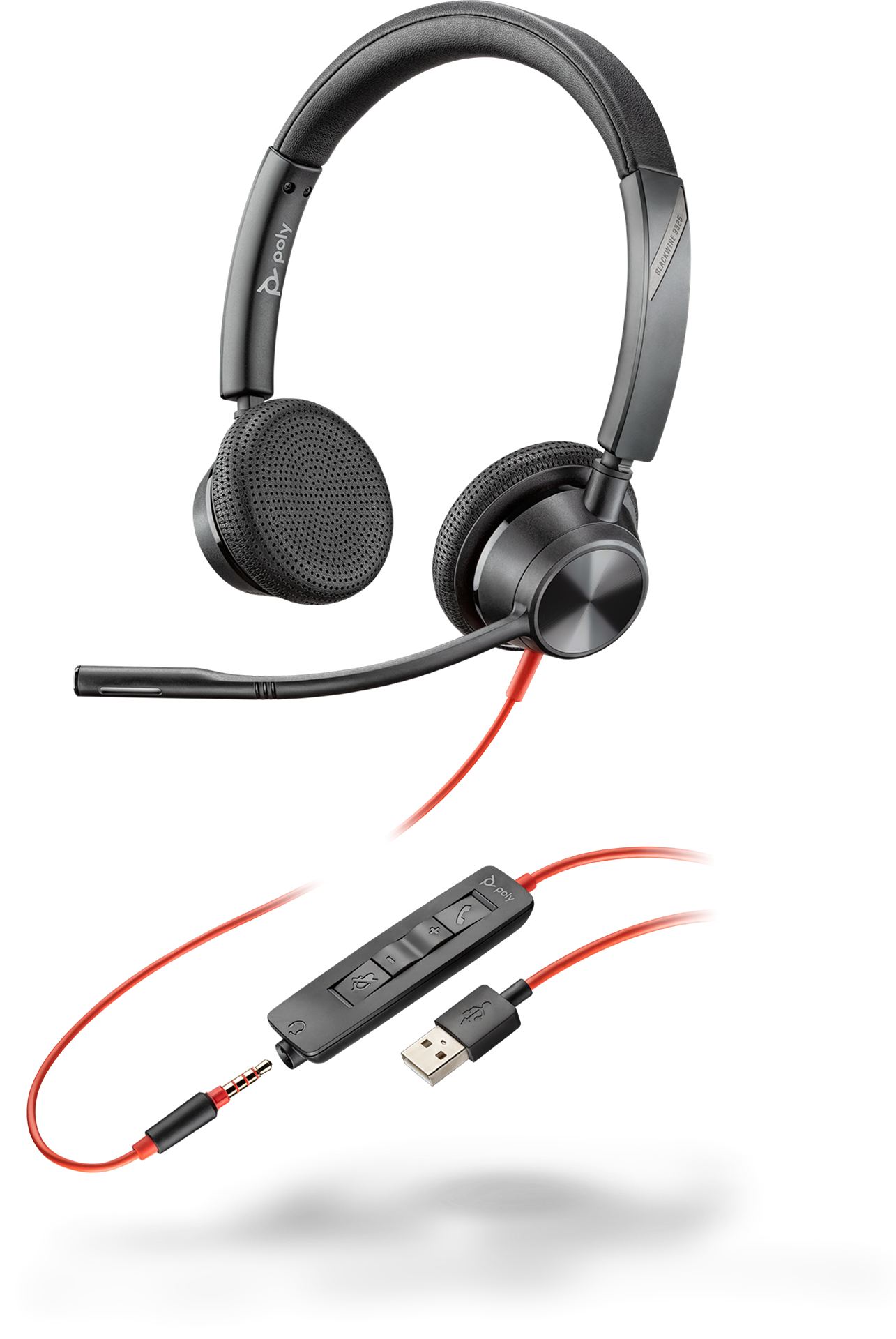 Poly Blackwire 3325-M USB-A, stereo headset