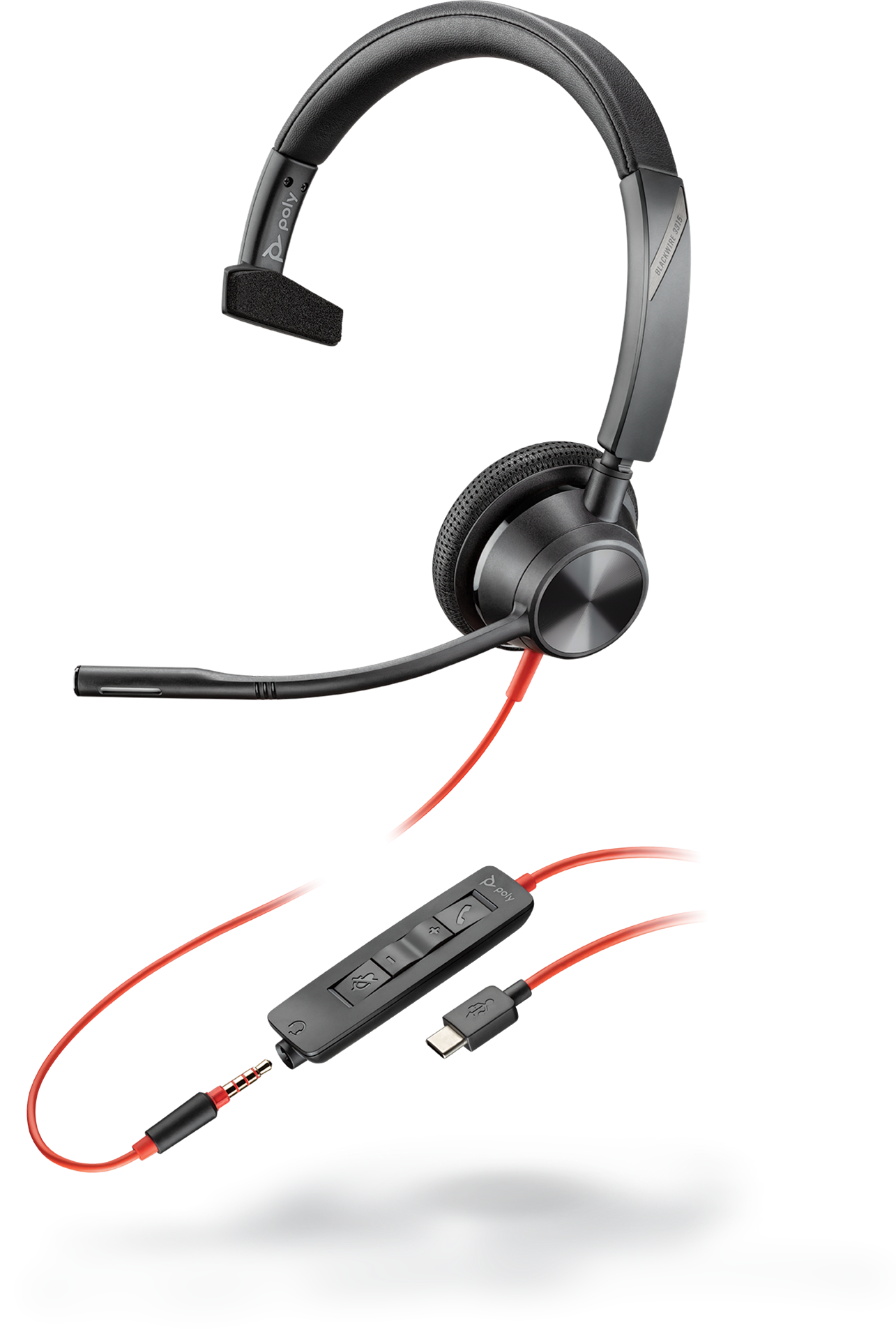 Poly Blackwire 3315-M USB-C, mono headset
