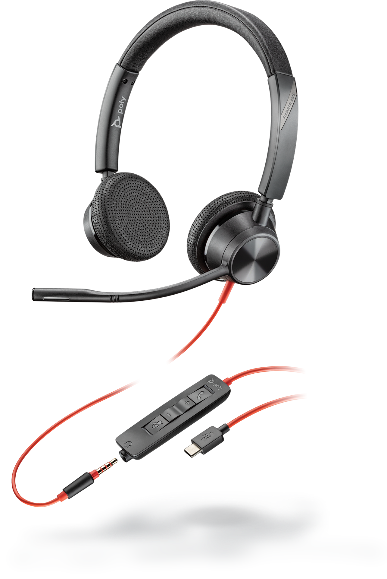 Poly Blackwire 3325M USB-C stereo headset