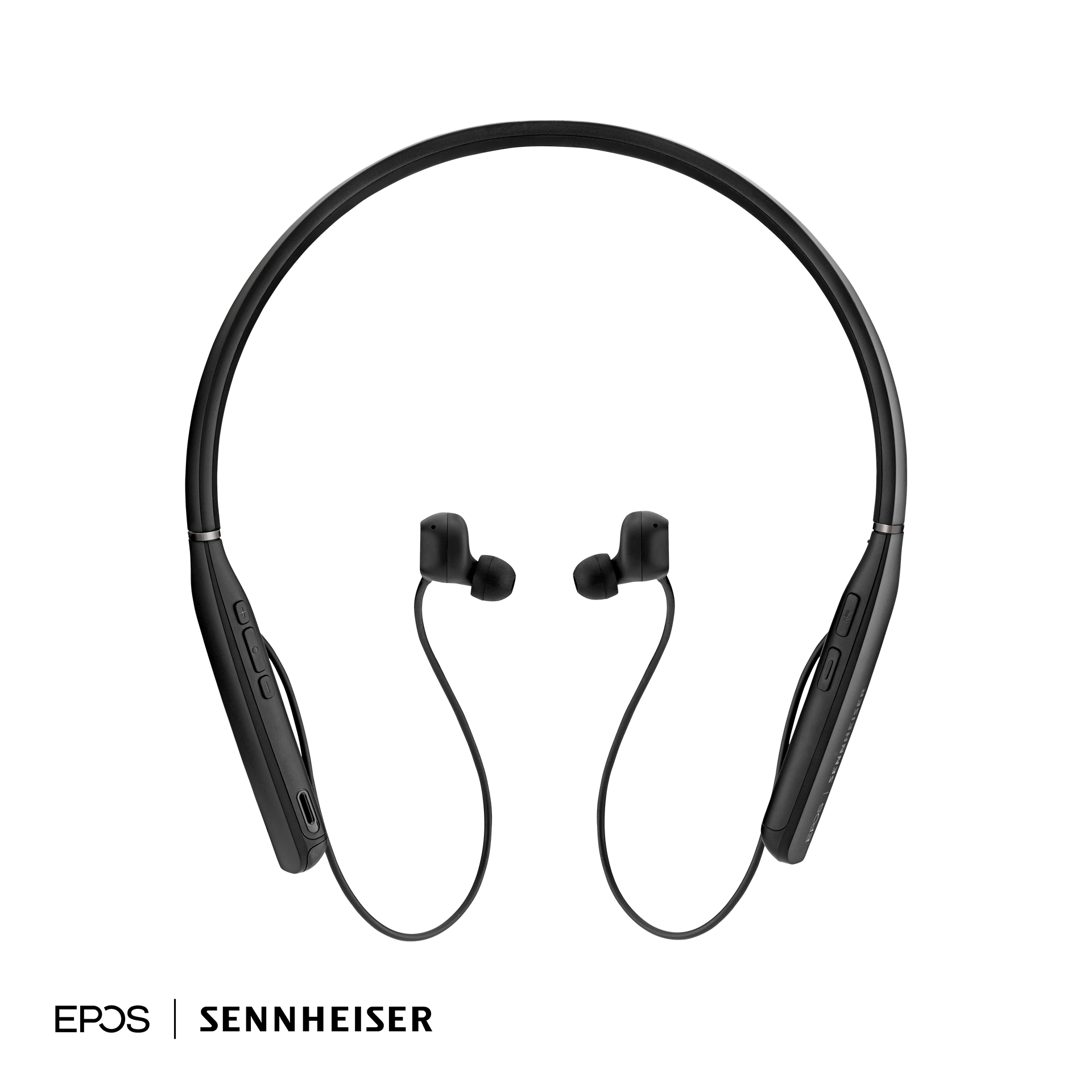 EP-1000204 Bluetooth in-ear headset, met nekbeugel, USB-C BT dongle en Active Noise Cancellation (ANC). Geoptimaliseerd voor Unified Communications.