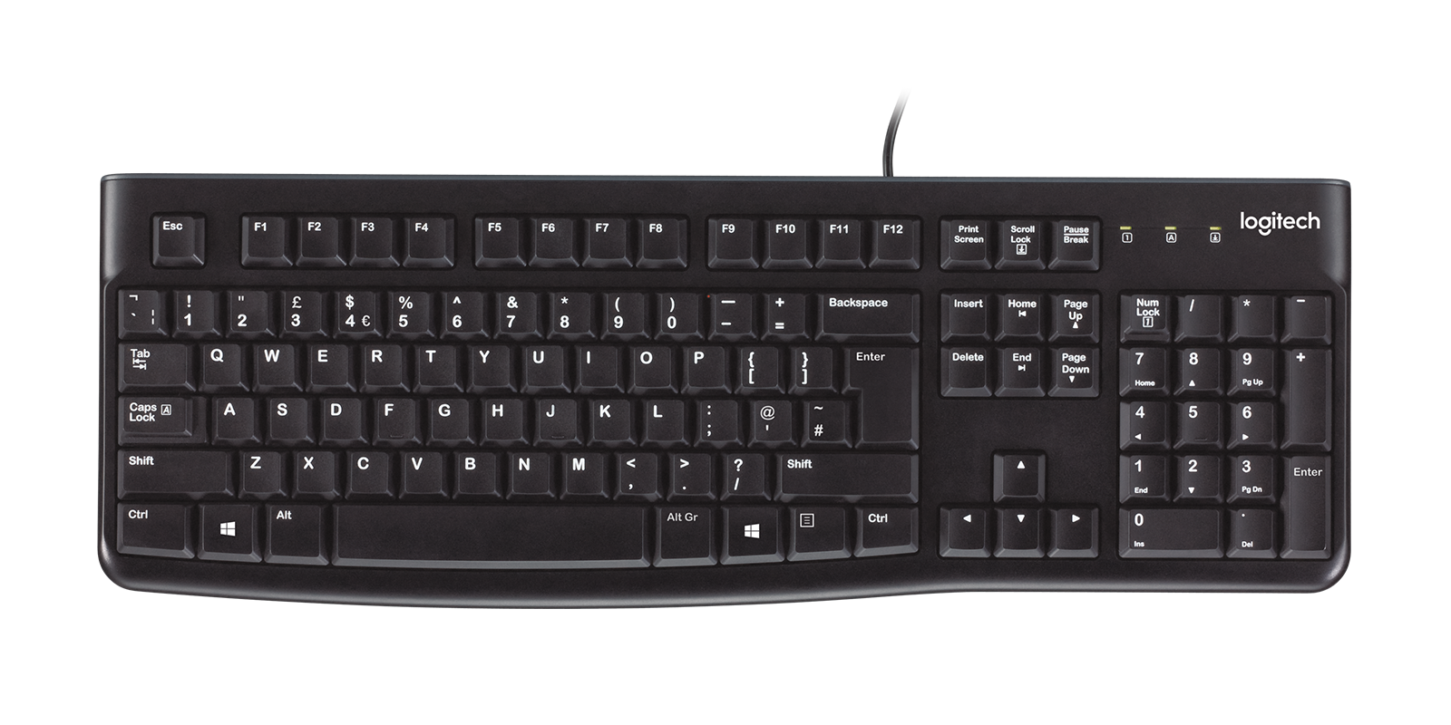 LO-920-002479 Met het Logitech K120 toetsenbord typ je comfortabel. De toetsen laten zich makkelijk indrukken, waardoor je comfortabel typt.