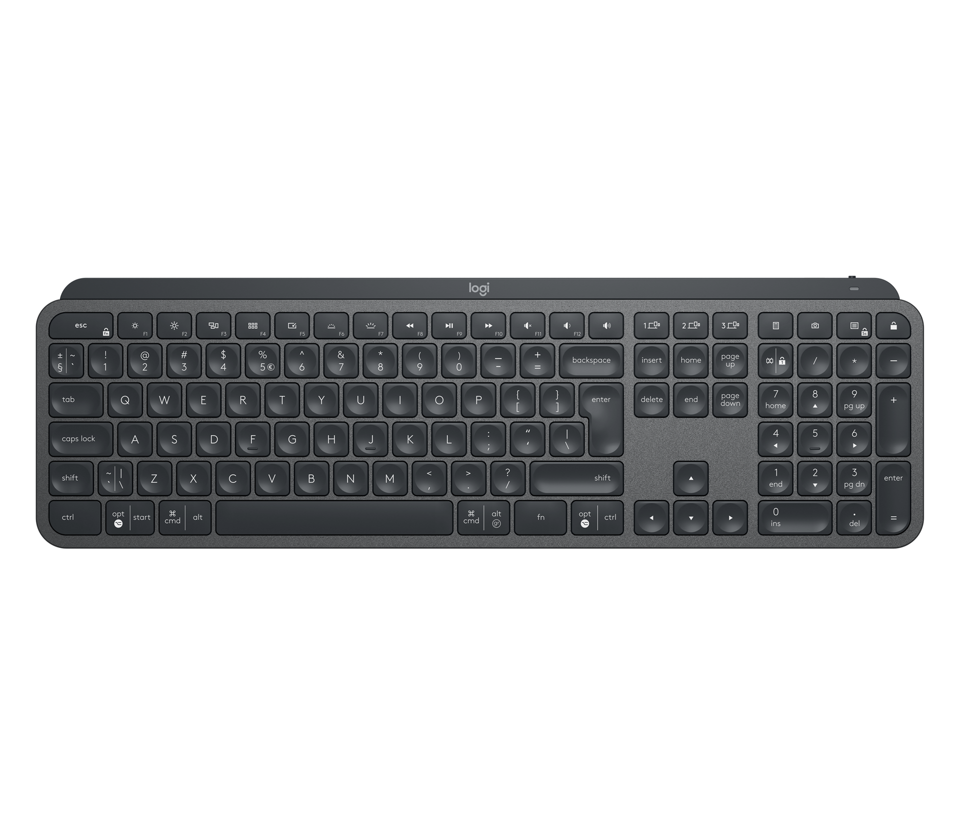 LO-920-009558 Typ comfortabeler dan eerder met het Logitech MX Keys-toetsenbord.