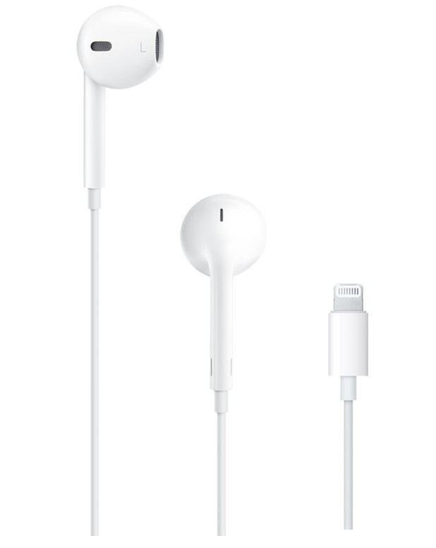AP-MWTY3ZM Bedrade Apple EarPods met Lightning-connector: geïntegreerde afstandsbediening en microfoon, dynamische drivers en ergonomisch ontwerp voor heldere gesprekken en meeslepende muziekervaring.