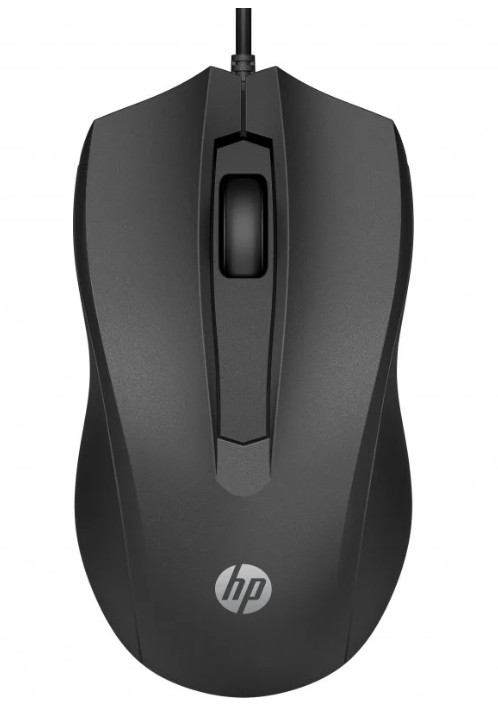 HP-6VY96AA Bedrade HP 100 muis met kabel (HP-6VY96AA): compact, symmetrisch ontwerp, precieze optische sensor (1000 dpi) en plug-and-play USB-A voor vloeiende navigatie.