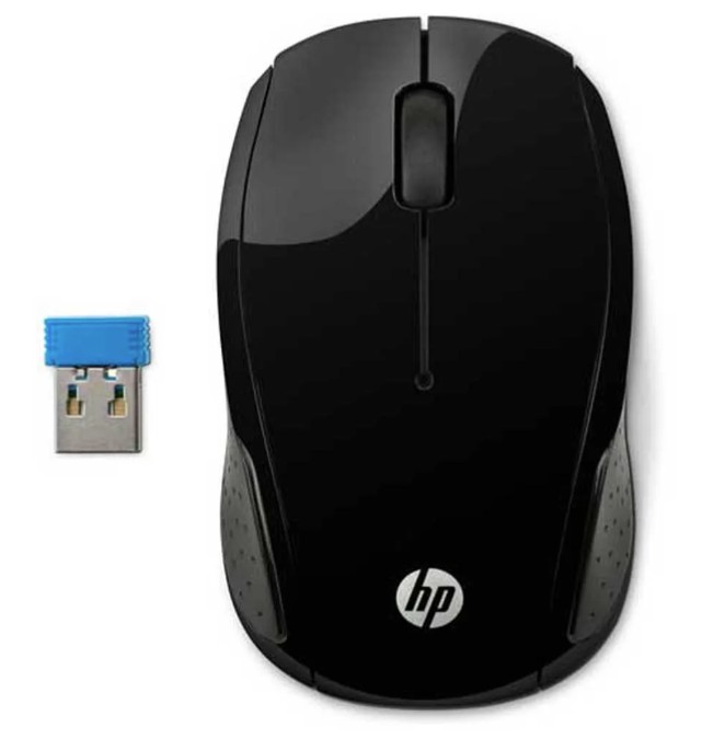 HP-X6W31AA Draadloze HP Mouse 200: compact ontwerp, precisie-optische sensor, plug-and-play USB-A-dongle en stille klikacties voor efficiënte navigatie zonder kabels.