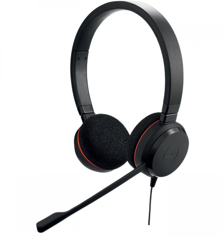 JA-4999-823-189 Bedrade Jabra Evolve 20 MS Stereo USB-C-headset: Microsoft Teams-gecertificeerd, stereo-audio, noise-cancelling microfoon, inline bediening en ergonomische oorkussens voor heldere, professionele gesprekken.