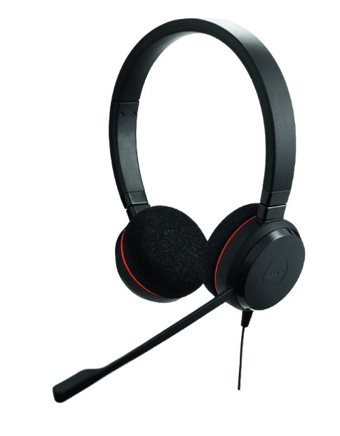 JA-4999-829-269 Gekabelde Jabra Evolve 20 USB-C/A UC stereo-headset: UC-gecertificeerd, stereo-audio, noise-cancelling microfoon, inline bediening en comfortabele oorkussens voor heldere, professionele gesprekken.
