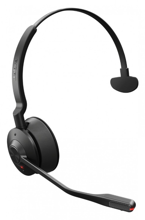 JA-9653-410-111 Draadloze Jabra Engage 55 SE UC mono-headset: uitstekende geluidsisolatie, ruisonderdrukkende microfoon, DECT- en USB-A-connectiviteit en all-day comfort voor professionele gesprekken.