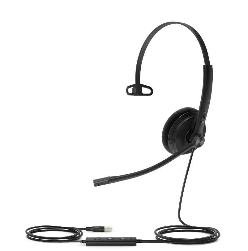 YE-1308047 Lichtgewicht mono USB-headset met ruisonderdrukking. Plug-and-play voor UC-platforms. Ideaal voor gesprekken en thuiswerken.